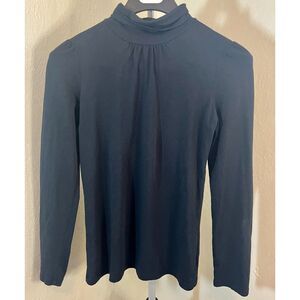 Vintage 2007 GAP Black Mock Neck Long Sleeve Top - Y2K Style Small